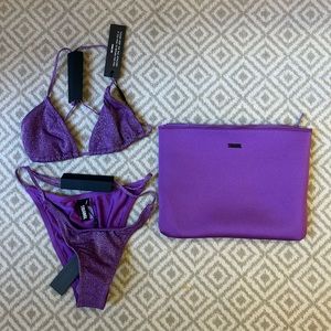 NEW WITH TAGS Triangl Shimmer Bikini Size S